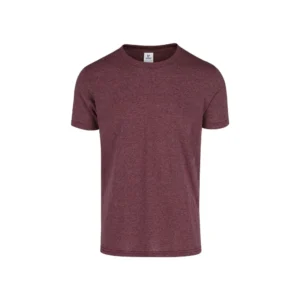 Remera de algodón básica con efecto jaspeado, cuello redondo y mangas cortas en diferentes tonos